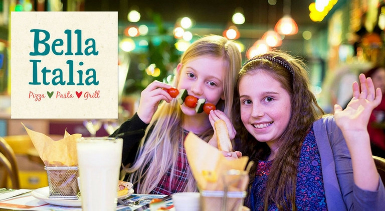 Two young girls at Bella Italia