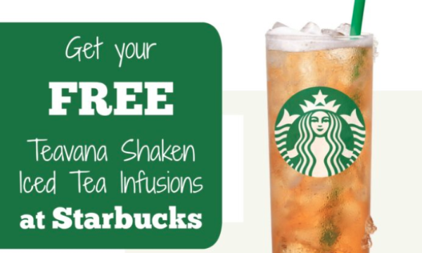 Free Starbucks Teavana Shaken Iced Tea Infusion
