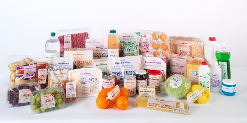 Food shop from Tesco own brand - Everyday Value