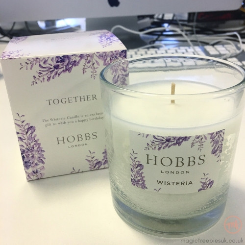 Birthday candle freebie from Hobbs