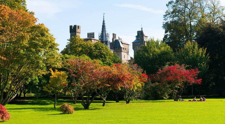 Bute Park, Cardiff on a sunny day