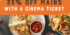 33% off Food with a Cinema Ticket