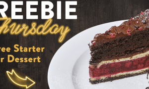 Free Starter or Dessert with a Main