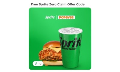 Free Sprite with a Popeye's Meal