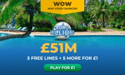 £51M Euromillions Jackpot - 10 Lines for £1