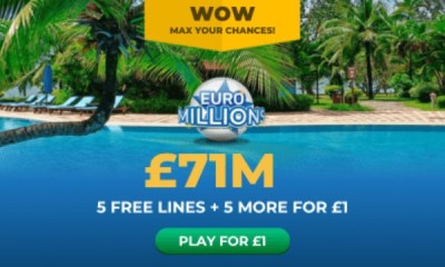 £71M Euromillions Jackpot - 10 Lines for £1