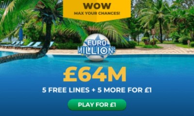 £64M Euromillions Jackpot - 10 Lines for £1