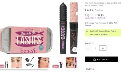 Bargain: 50% off benefit Mascara Bundle