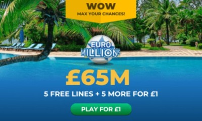 £65M Euromillions Jackpot - 10 Lines for £1