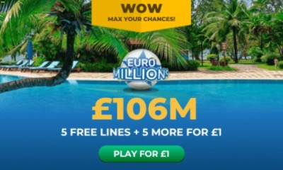 £106M Euromillions Jackpot - 10 Lines for £1