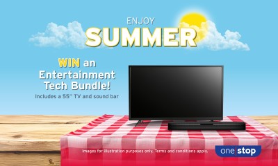 Win a 55" TV and Sound Bar