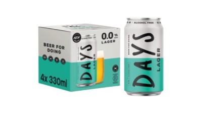 Free 4-pack of Days Brewing Lager (0.0% ABV)
