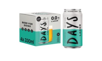 Free 4-pack Days Brewing Lager (0.0% ABV)