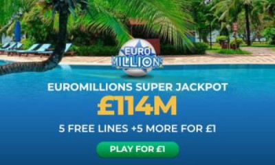 £114M Euromillions Jackpot - 10 Lines for 25p