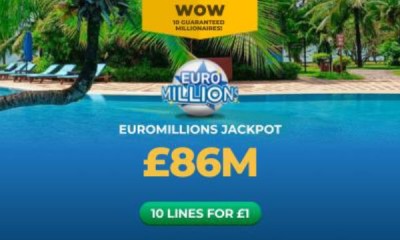 £86M Euromillions Jackpot - 10 Lines for 25p