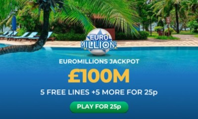 £100M Euromillions Jackpot - 10 Lines for 25p