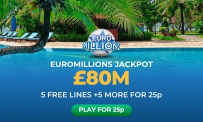 £80M Euromillions Jackpot - 10 Lines for 25p