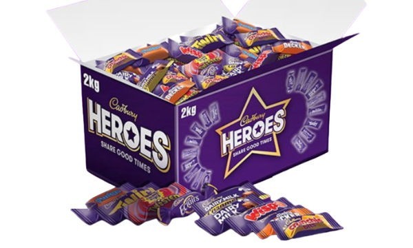Free 2kg Cadbury Heroes Box