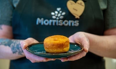 Free Jam Doughnut at Morrisons Cafe