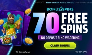70 Free Spins - No Deposit & No Wagering
