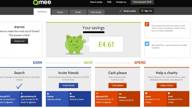 Qmee Dashboard